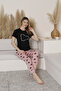 Summer Heart Patterned Short Sleeve Women's Pajama Set - 4