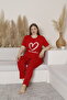 Summer Plus Size Women's Pizzama Suit with Heart - 7