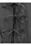 Linen Look Suit with Lace-Up Front and Elastic Waist Skirt - Anthracite - 5