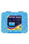 Bento Glitter Lunch Box 1195 ml, Blue (4-6 Compartments, 3 Sandwich Cutters, 2 Fruit Picker - 6