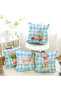 Spring Themed Velvet Throw Pillow Cover Set of 4 43X43 cm Double Side Printing