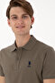 Men's Slim Fit Polo Neck Mink Basic T-Shirt 50298011-Vr052 - 2
