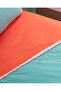 Allure Double 100% Cotton Bed Sheet Lı Duvet Cover Set - Turquoise - 6