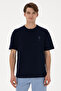 Men's Comfort Fit Crew Neck Navy Blue T-Shirt 50305873-Vr033