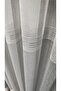 Silver Striped Half Gray Tulle Curtain 1/3 Dense Pleats Wrinkle-Free No Ironing Heavy Weight Modern