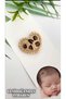 Newborn Baby Buckle Handmade Leopard Heart Pattern Clip Hairless Baby Buckle Baby Gift