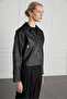 Leather Jacket with Piping Detail - 2