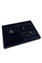 Domestic production berlin model suede fabric black color sausage-compartment drawer jewelry display stand - 6