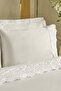 Carmello Embroidered 100% Cotton Double Duvet Cover Set White - 6