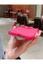 Iphone 14 promax fuchsia 3d checkered pattern case - 3