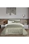 Adia Beige Double 100% Cotton Satin Duvet Cover Set and Bedspread Set