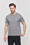 Men's Gray 100% Cotton Regular Fit Crew Neck Basic T-Shirt - 3