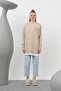 Women's Double-Sided Decorative Zipper Detail Tunic - 10620Tun - Dark Beige - 4