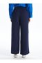 Wide Leg and Elastic Waist Women's Trousers - 5