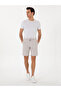 Beige Regular Fit Cotton Blend Lace-Up Waist Bermuda Shorts 50305669-Vr011 - 3