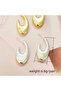 Women's Domed Steel Hoop Earrings - 4