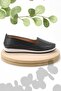 Black Leather Women's Espadrille K01582301303 - 2