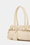 Mink Women's Double Buckle Belt Detailed Hand and Shoulder Bag - 5