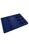 Domestic Production Lisbon Model Suede Fabric Dark Blue Color Mix Drawer Inside Jewelry Organizer - 5