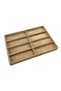 Domestic Production New York Model Suede Suede Fabric Milk Coffee Color Compartment Drawer Glasses Stand - 5