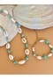Sea Shell Turquoise Stone Pendant Bracelet - 2