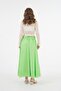 Grass Green Poplin Long Skirt with Elastic Waist 27321 - 8