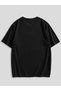 Men's Comfortable Round Neck T-Shirt with Geometric Pentagram Pattern, Knitted Fabric, Slightly Stretch, - 4