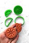 Summer Love - Lemon Slice Polymer Clay Ceramic Plasticine Mold and Stamp Set - 4cm - 3