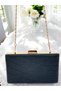 Black Color Stone Sim Non-Shedding Sim Women's Evening Dress Bag Wedding Engagement Graduation 2026 Collection Glamorous - 4