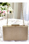 Gold Gold Dore Color Stone Sim Non-Spill Sim Women's Evening Dress Bag Wedding Engagement Graduation - 4