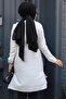 White Hijab Tunic - Buttoned, Model 658B - 3