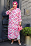 Pink Patterned Hijab Tunic - 10329P - 3