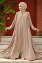 Camel Hijab Ferace - Zippered, Model520180C - 2