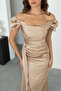 Off-Shoulder Draped Evening Dress - 3