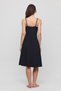Women's Strappy Midi Dress Black Nightgown - 8