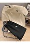 Beige Black Horse Printed Shorts T-Shirt Set
