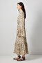 Leather Belt Patterned Dress - 4