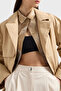 Loose Fit Double Breasted Collar Belt Detailed Long Trench Coat Trench Xw 001176   Af12806 U - 4