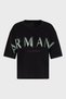 Armani Exchage 100% Cotton Cropped Fit Crew Neck Logo t Shirt t Shirt Xw 000520   Af10359 U - 5