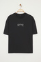Büyük Beden Siyah Oversize/Geniş Kesim %100 Pamuklu T-Shirt TMNSS25BF00008 - 4