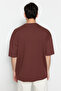 Brown Oversize/Wide Cut Text Printed T-Shirt Tmnss23Ts00083 - 2