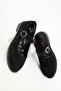 Black Suede Women's Loafer Shoes 20499 - 3