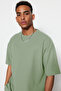 Mint Oversized Crew Neck Short Sleeve Textured Ottoman T-Shirt TMNSS23TS00081