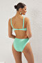 Mint Bralette Knotted Textured High Waist Bikini Set Tbess25Bt00134 - 5