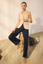 Beige 100% Linen Pocket Detailed Halter Neck Vest Twoss25Ye00107 - 2