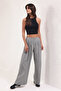 Gri Wide Leg/Geniş Paça Dokuma Pantolon TWOSS25PL00107 Palazzo - 2