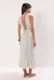 Black Striped Woven Shirred Maxi Beach Dress Tbess25El00108 - 4