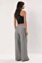 Gri Wide Leg/Geniş Paça Dokuma Pantolon TWOSS25PL00107 Palazzo - 4