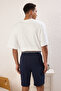 Lacivert- Gri Regular Fit 2'li Örme Şort TMNSS25SR00045 - 7