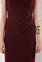 Bordo Shift/Düz Kesim Maxi Dokuma Abiye & Mezuniyet Elbisesi TPRSS25AE00177 - 3